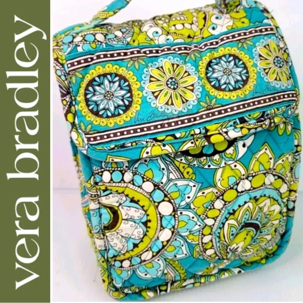 Vera Bradley Insulated Lunch Tote Bag Retired Pattern Peacock Floral Quilted Bag